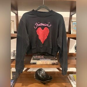 Fiorucci Heart Cropped Sweatshirt